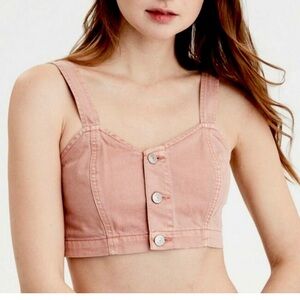 American Eagle Outfitters Denim Crop Top